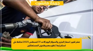 صفر تغيير أسعار البنزين والسولار اليوم الأحد 31 أغسطس 2025 تحافظ على استقرارها تطور مهم يطمئن المستهلكين 1